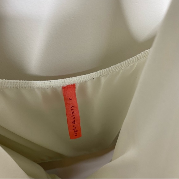 Eight Sixty White Surplice Halter Tank - Picture 2 of 3